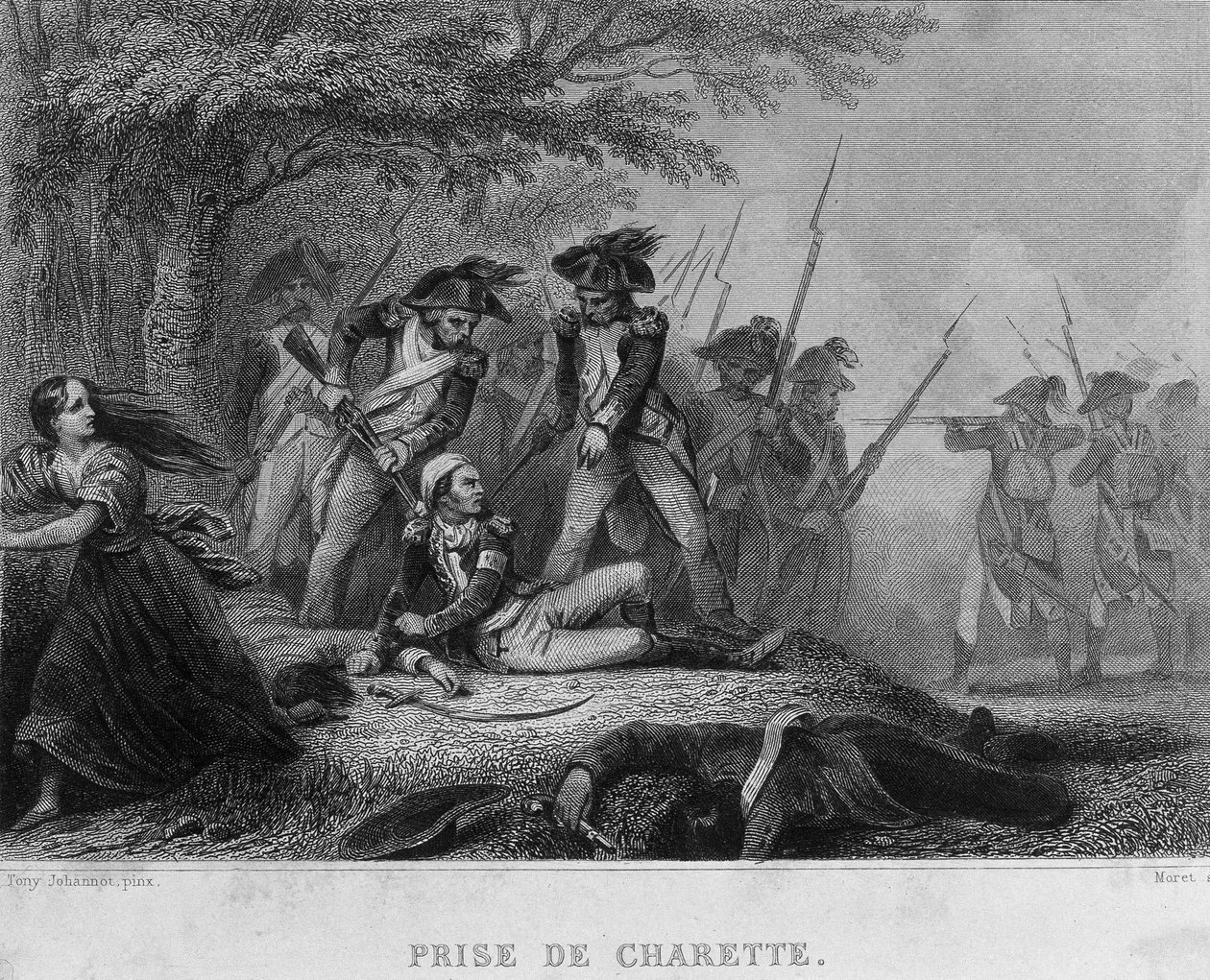 Francois-Athanase de Charette de la Contrie (Francois Athanase: 1763-1796) - in „Revolution francaise“ von Thiers von French School