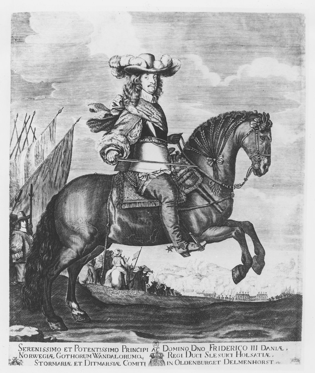 Friedrich III. von Dänemark und Norwegen (Gravur) von French School