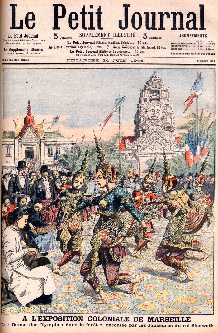 Französische Kolonialausstellung in Marseille - Illustration für Le Petit Journal, 24. Juni 1906 (Gravur) von French School