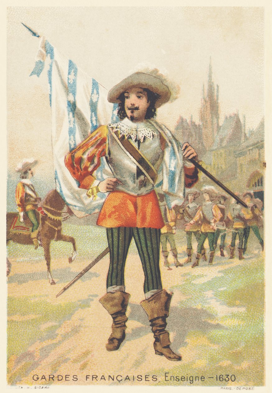 Französische Garde, Fähnrich im Jahr 1630 (Regiment d