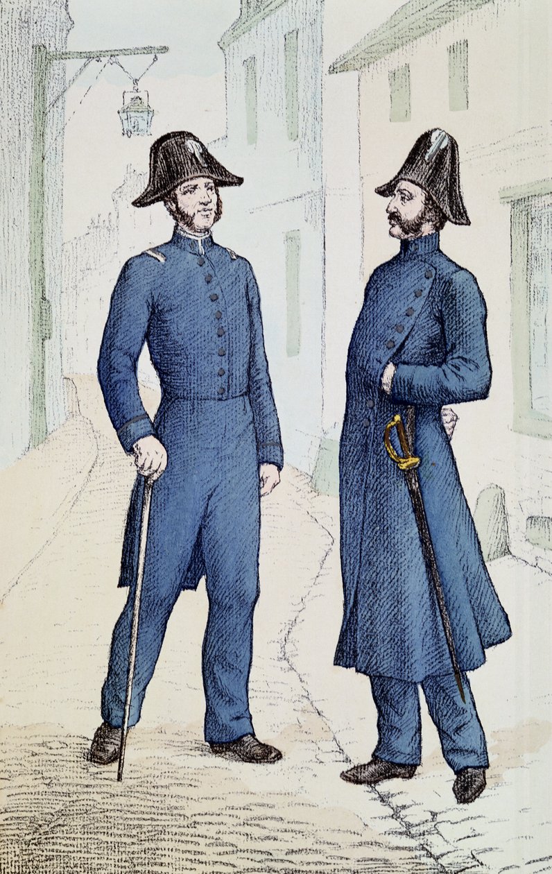 Französische Polizisten ca. 1829-30 von French School