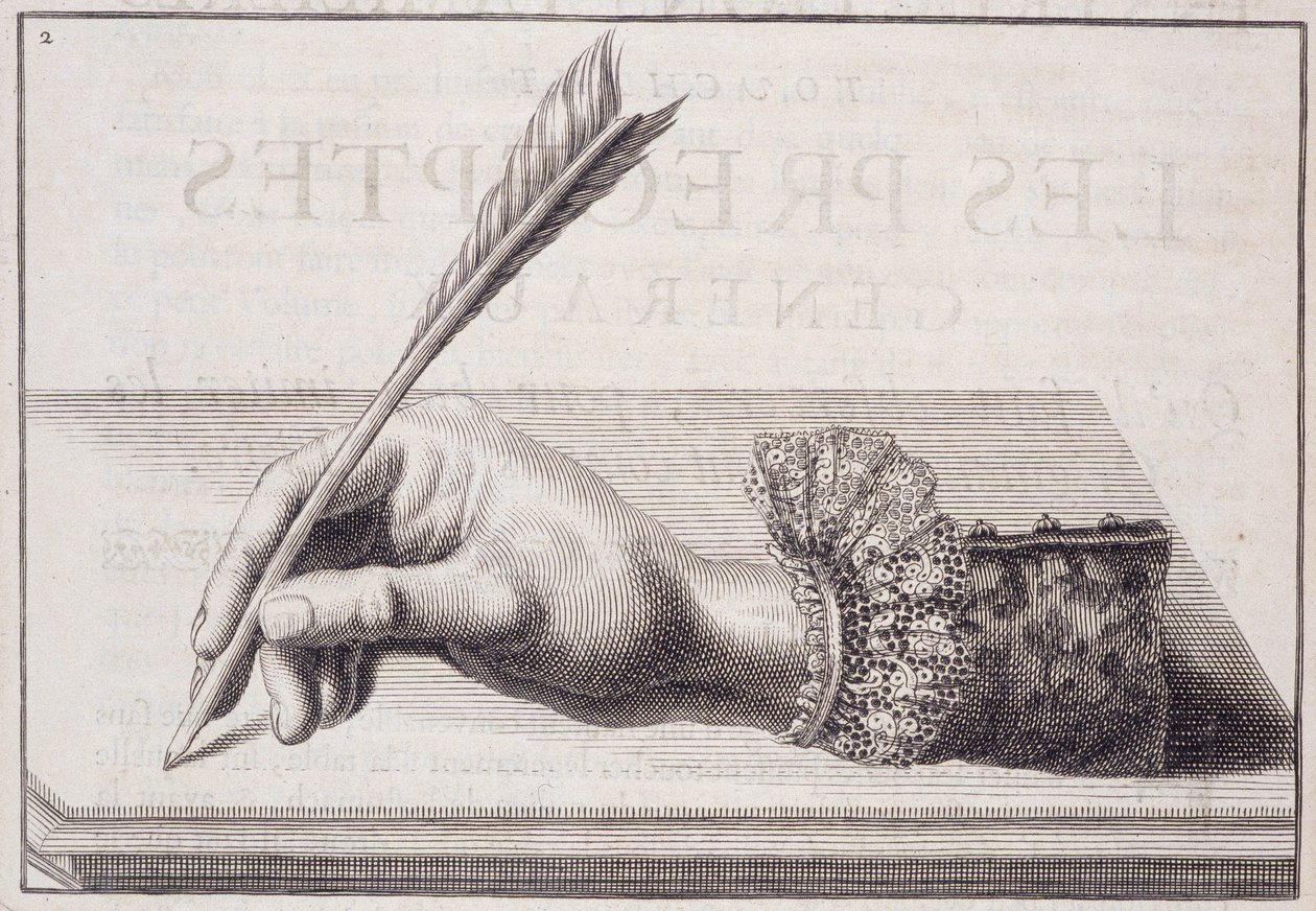 Französische Kalligraphie: „L
