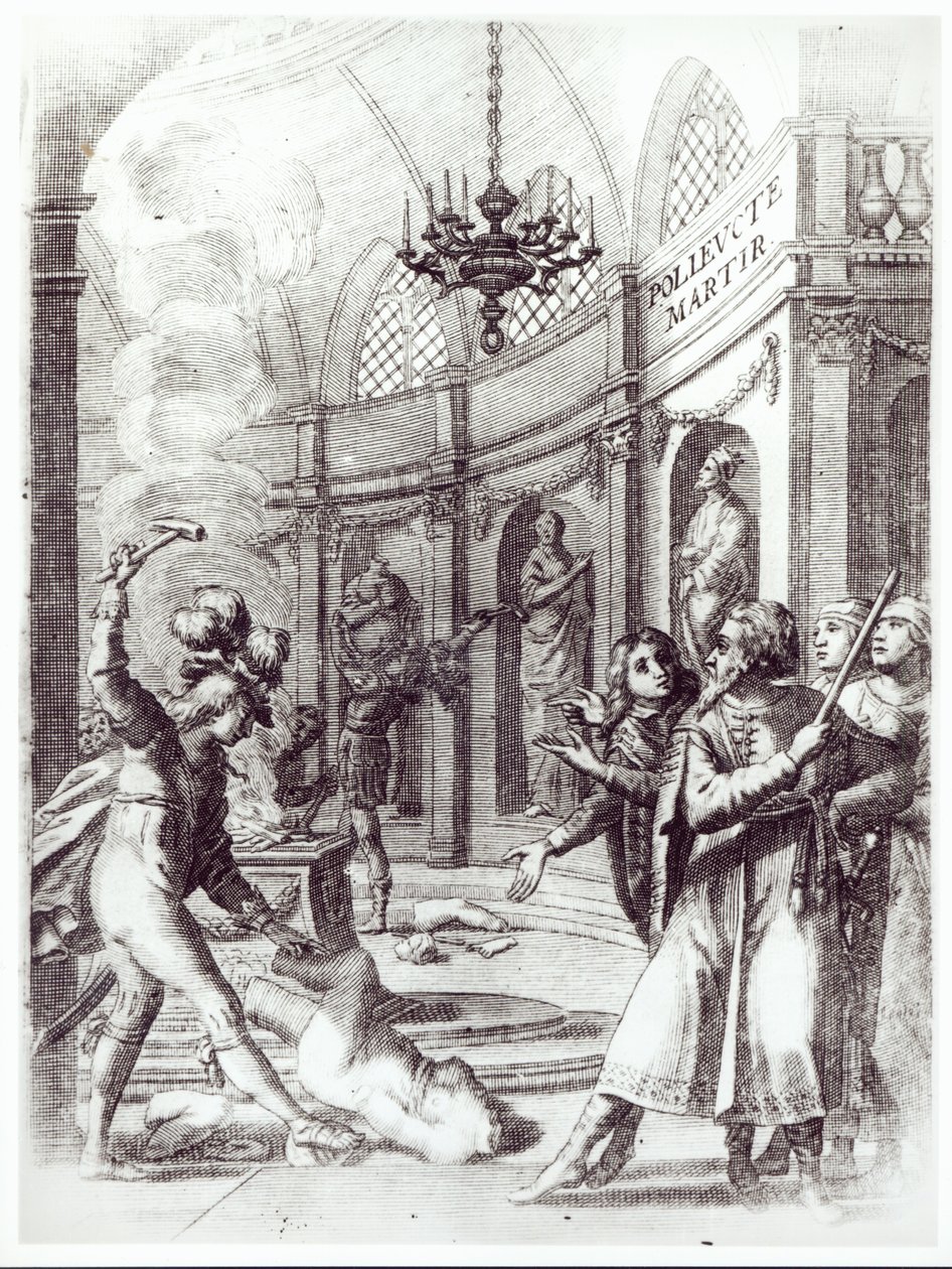 Frontispiz für Polyeucte von Pierre Corneille (1606-84) veröffentlicht 1643 von French School