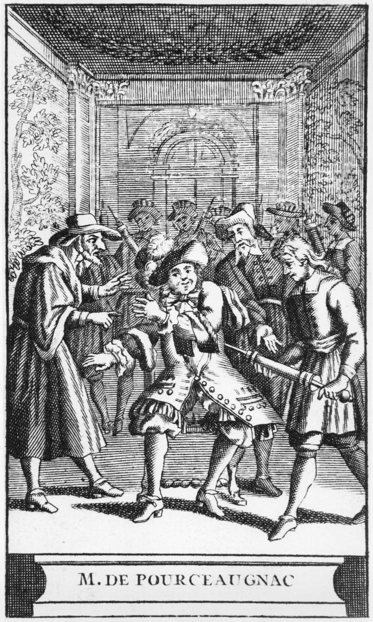 Frontispiz-Illustration aus Monsieur de Pourceaugnac von Moliere, ca. 1669 von French School