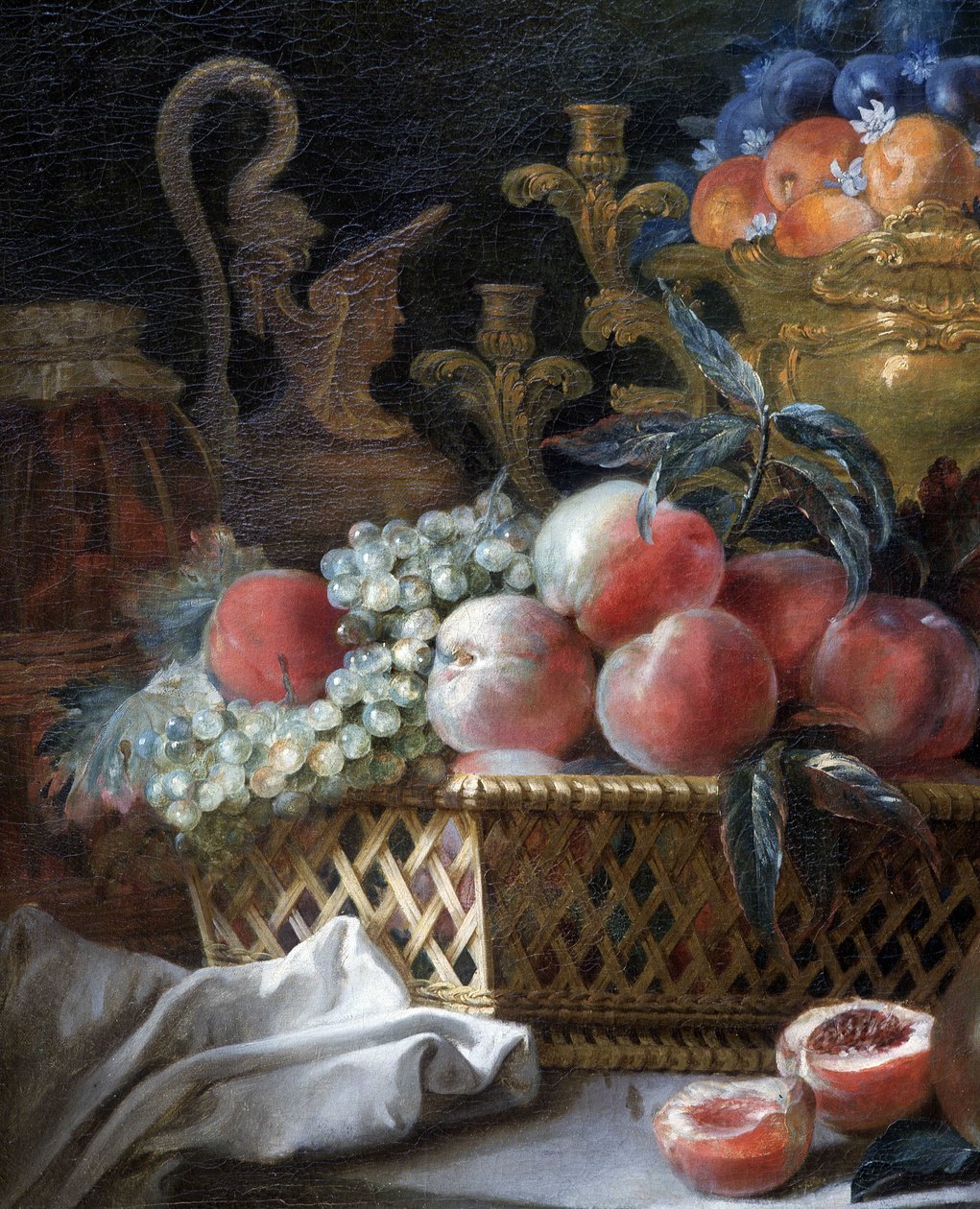 Obstvase und Korb (Detail) von French School