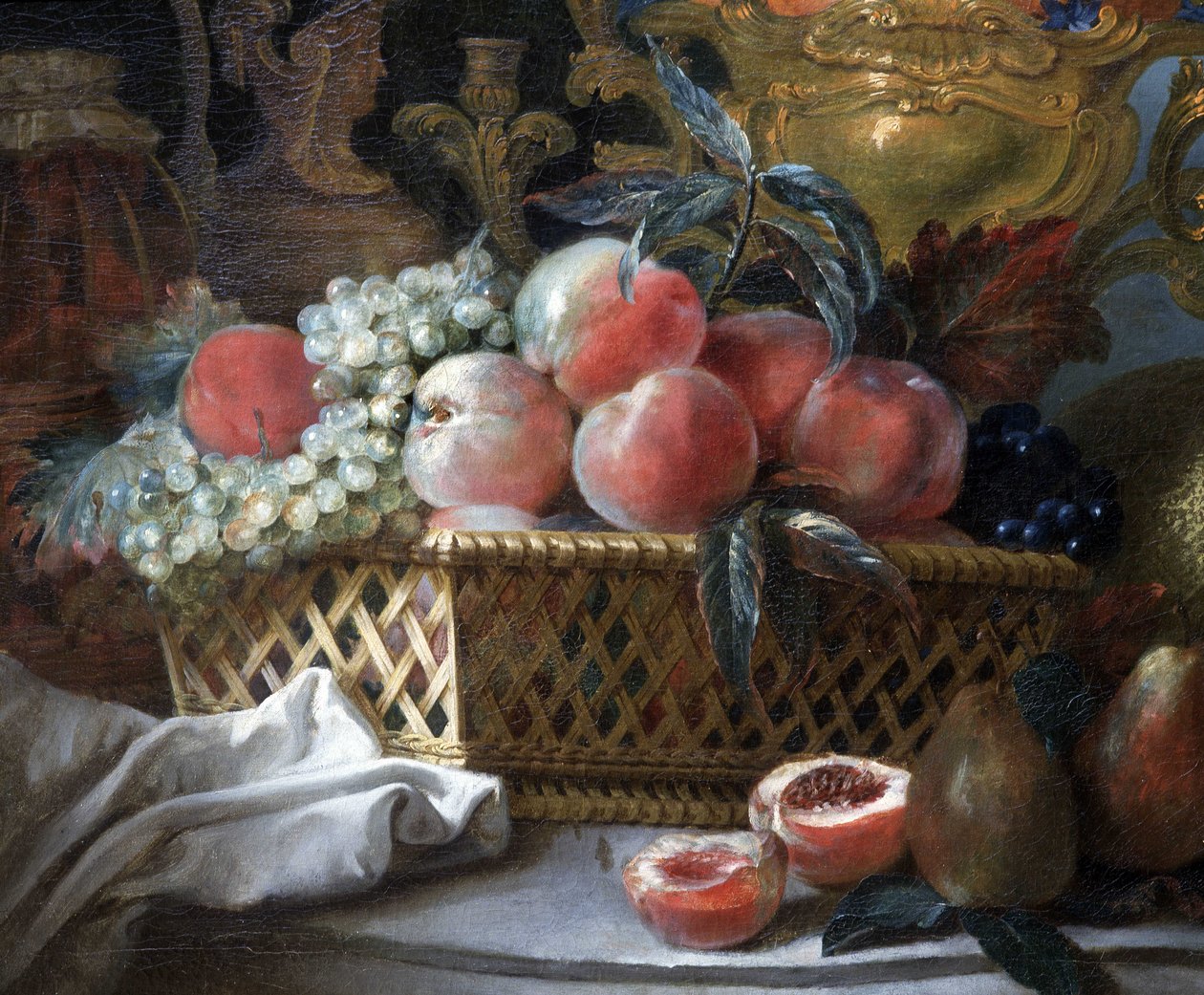 Fruchtvase und Korb (Detail). c.1770 von French School