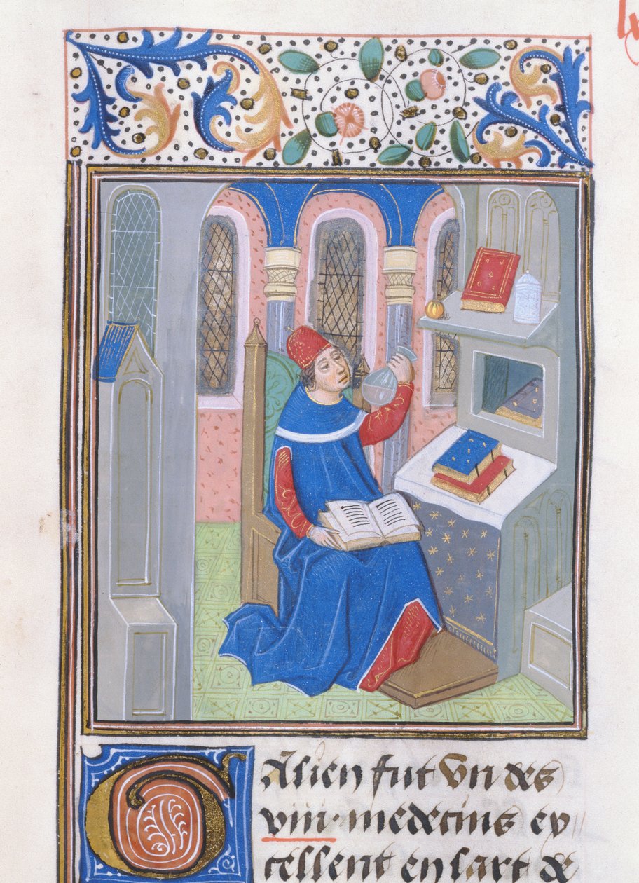 Galen, aus Histoire des Philosophes, Ende des 15. Jahrhunderts von French School