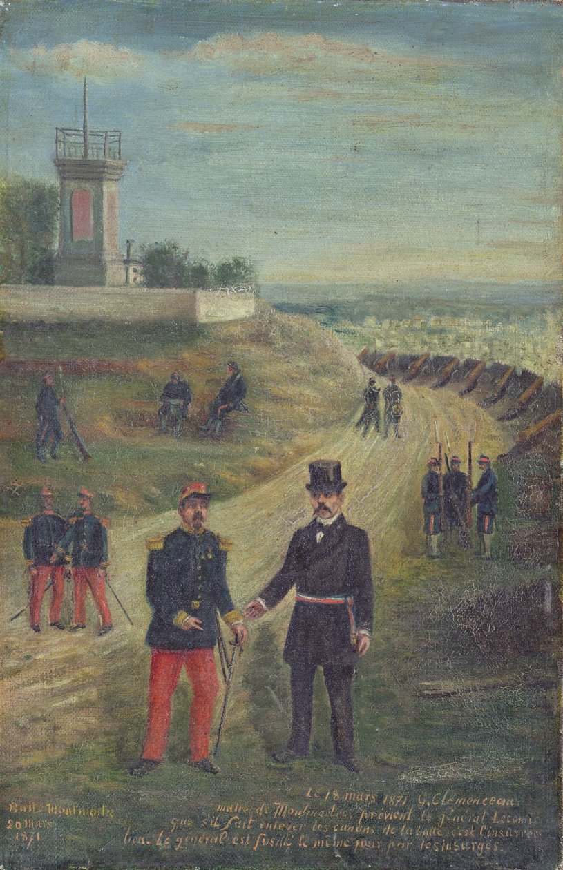 Georges Clemenceau (1841-1929) als Bürgermeister von Montmartre, 18. März 1871 von French School