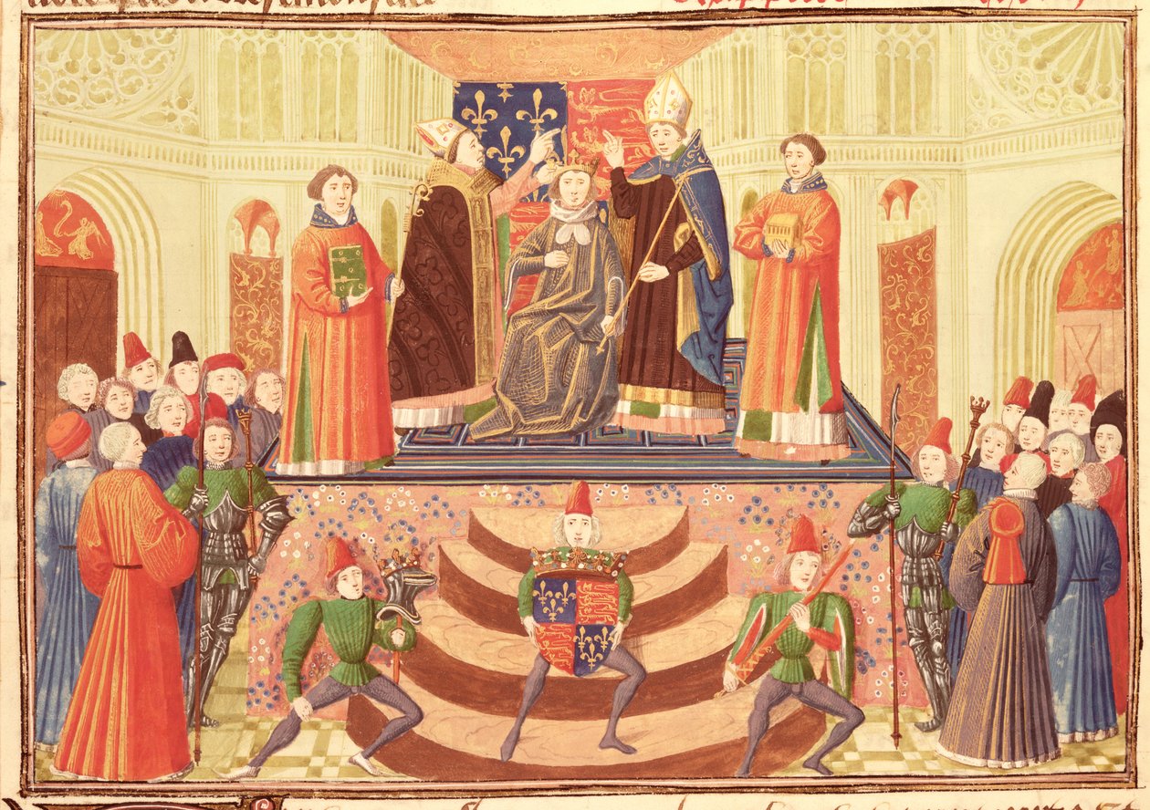 Die Krönung von Heinrich IV. (1367-1413) aus Froissarts Chronik, Band IV von French School