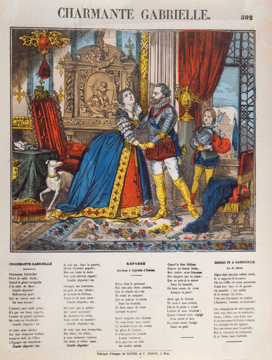 Heinrich IV. (1553-1610), König von Frankreich und seine Geliebte Gabrielle d