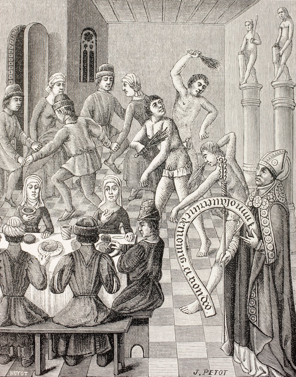 Häresie der Geißler, um 1880 (Lithografie) von French School