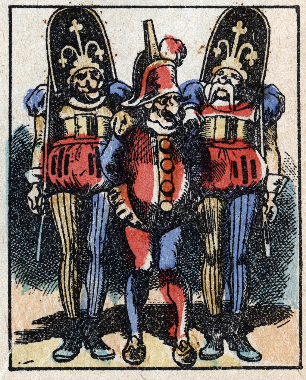 Geschichte von Dr. Pulcinella (Polichinelle). Holzgravur von Imagery Pellerin - Epinal, sp. 19. Jahrhundert. von French School