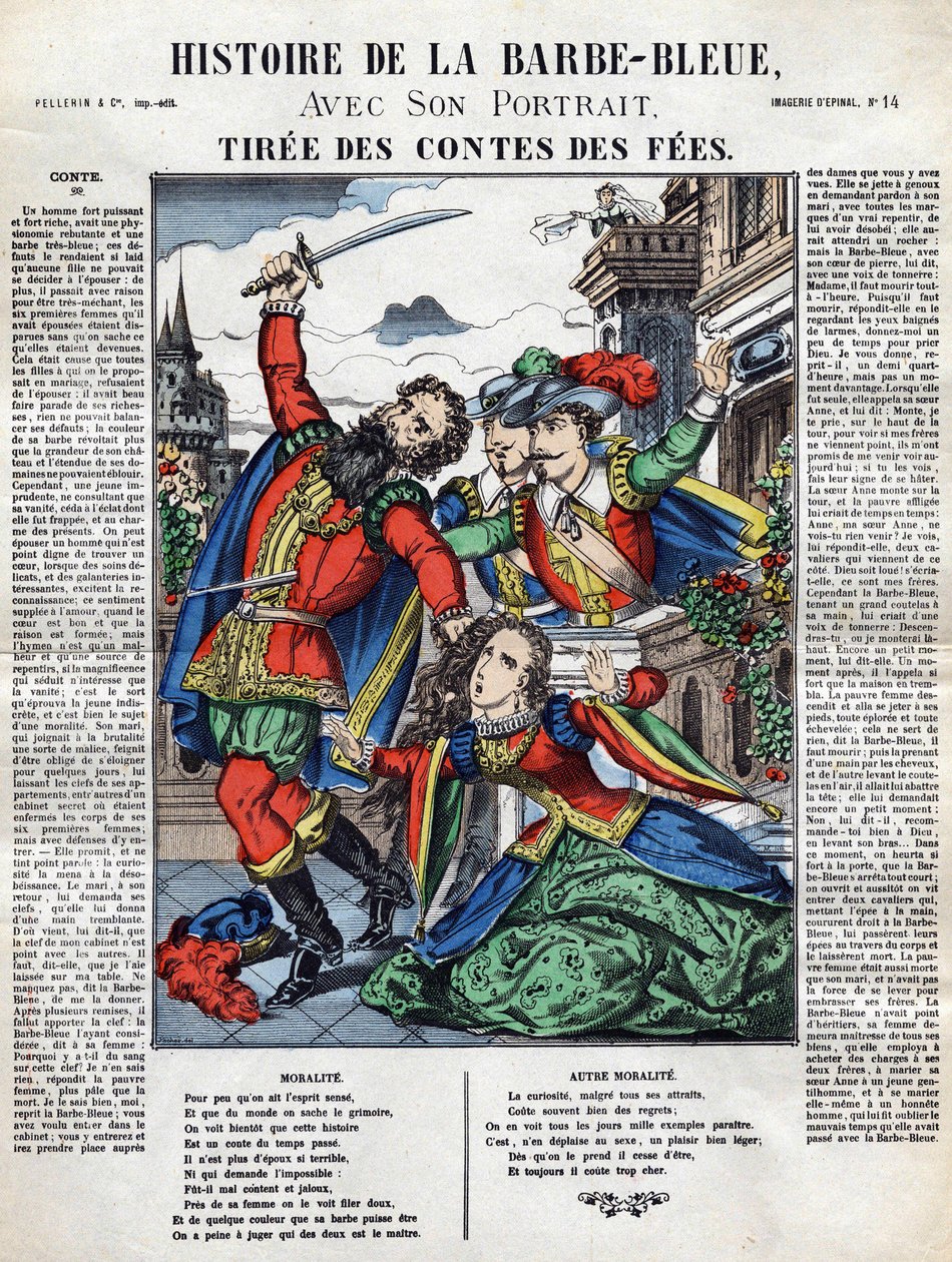 Geschichte von Blaubart, Bild der Wirbelsäule aus dem 19. Jahrhundert von French School