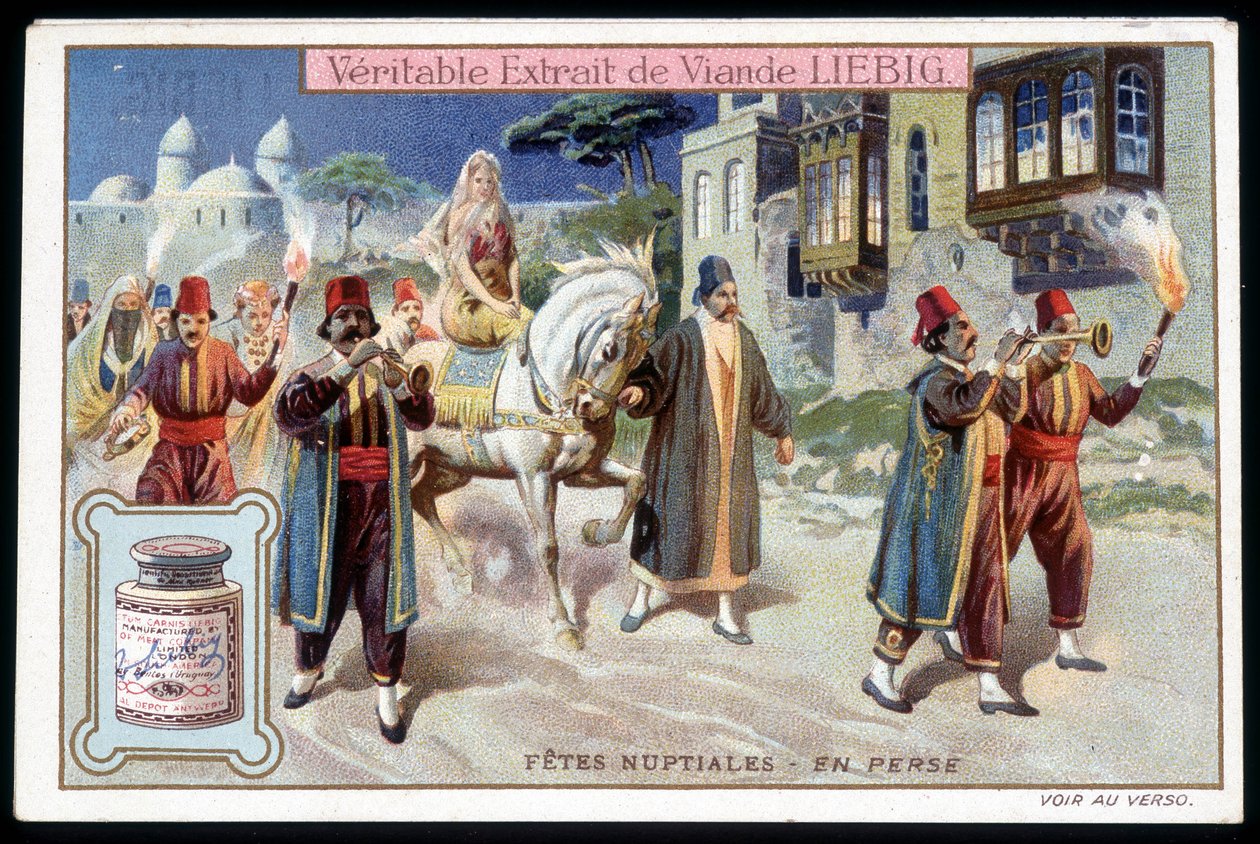 Flitterwochen in Persien - Chromolithographie. Liebig, ca. 1895 von French School