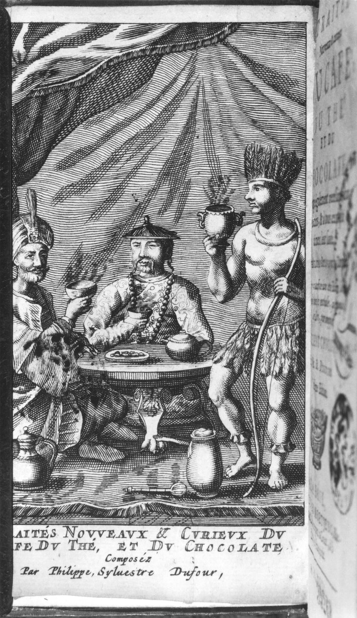 Illustration aus Traité Nouveau et Curieux du Café, du Thé et du Chocolat von Philippe Sylvestre Dufour, La Haye, veröffentlicht 1693 von French School