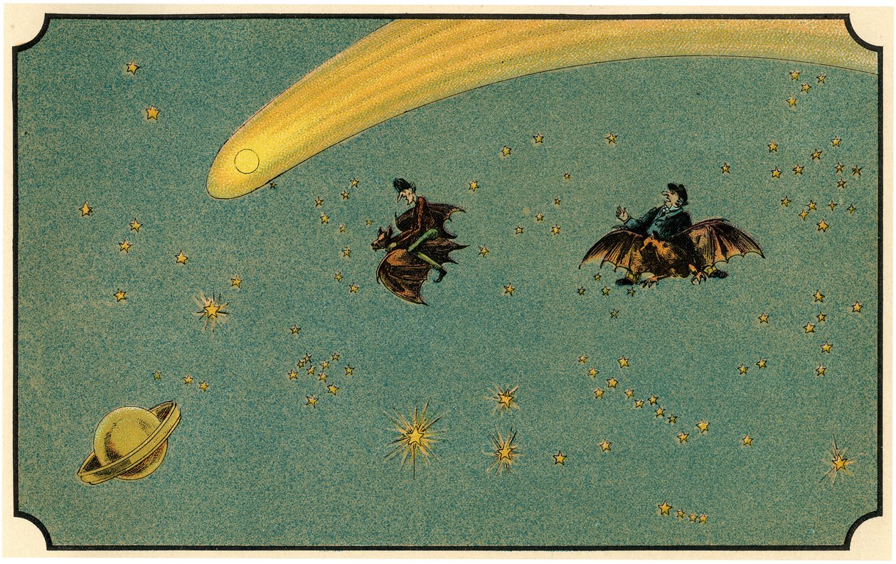 Illustration des Buches „Reise zum Mond vor 1900“ von A. de Ville-d