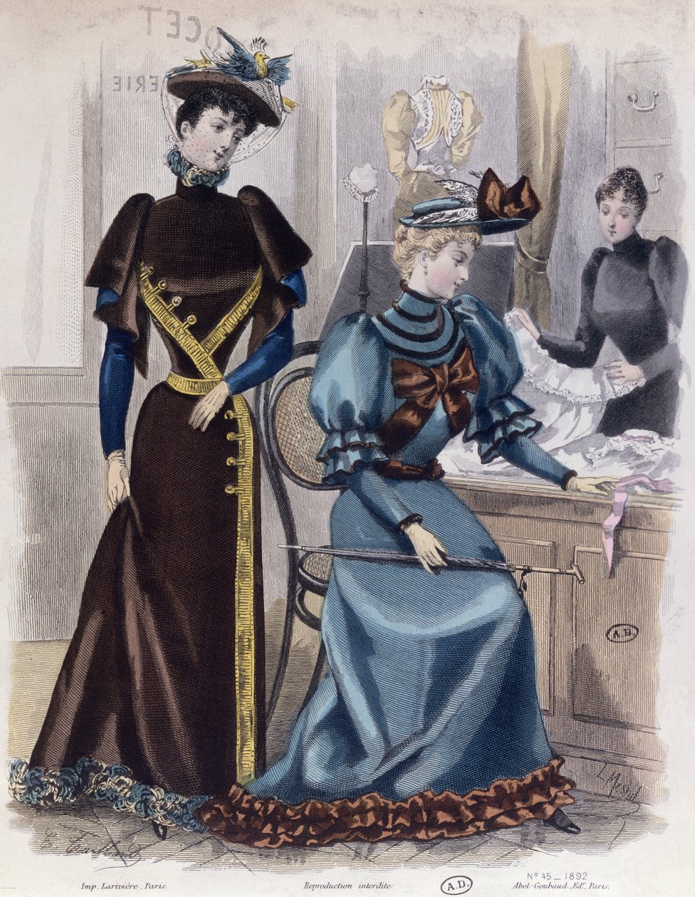 Im Dessous-Laden, 1892 von French School
