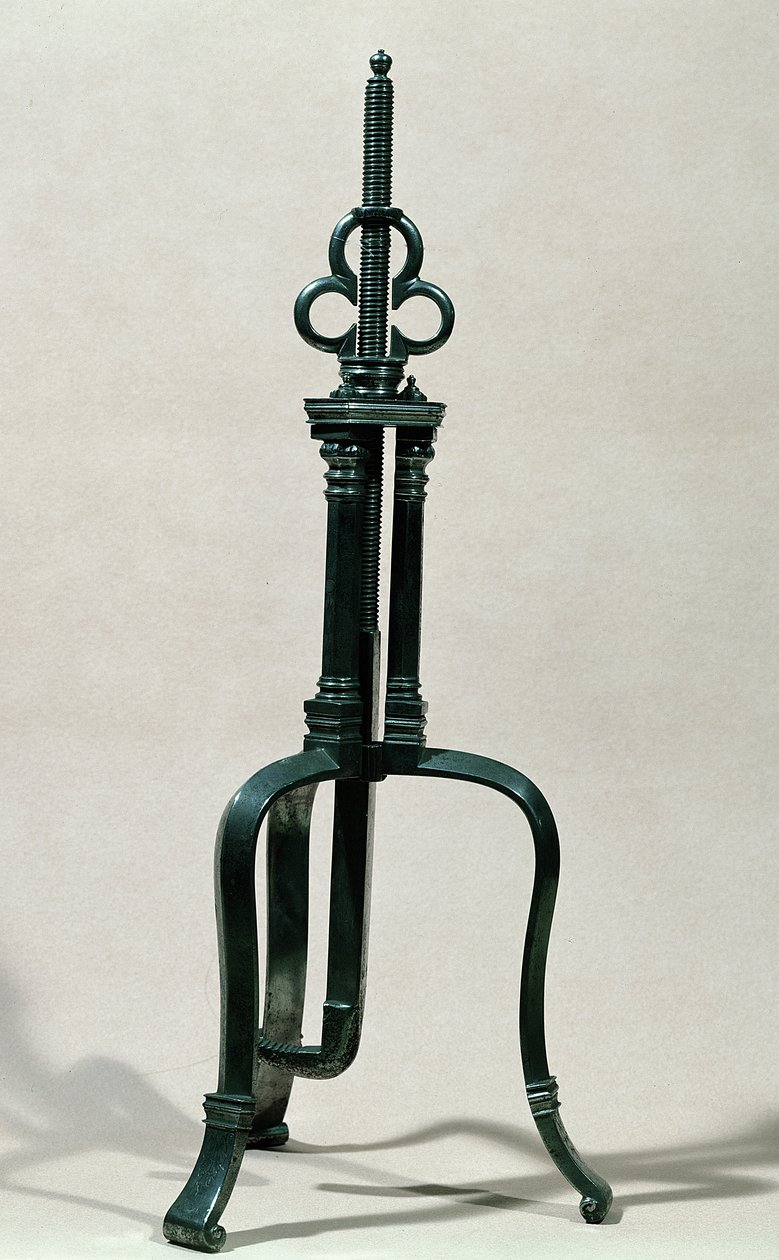 Instrument zur Trepanation, ähnlich einem von Ambroise Paré (ca. 1510-90) illustrierten, 16.-17. Jahrhundert (Metall) von French School