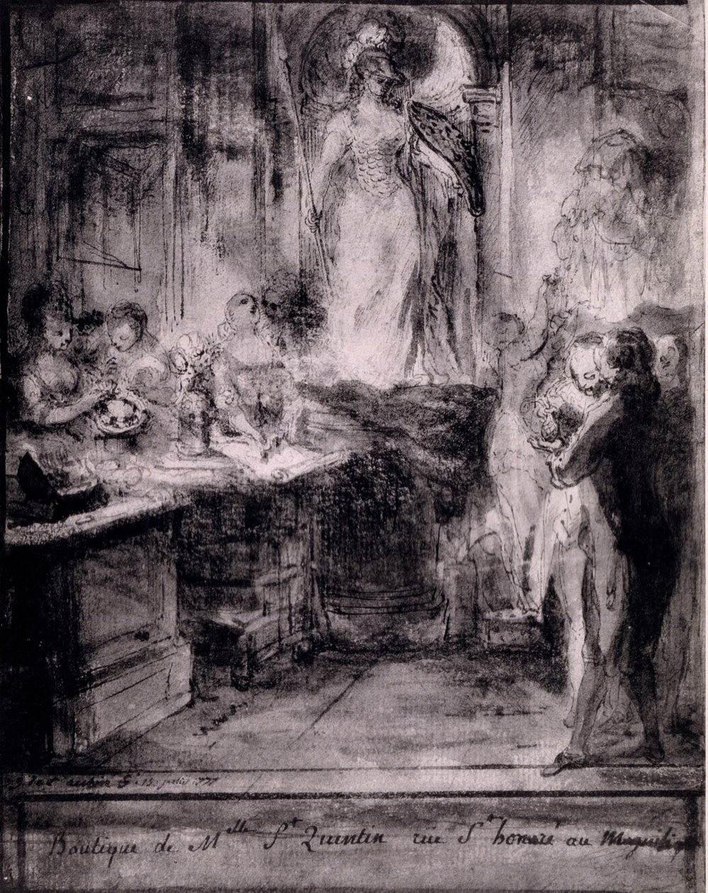 Innenansicht eines venezianischen Ladens, 1777 von French School
