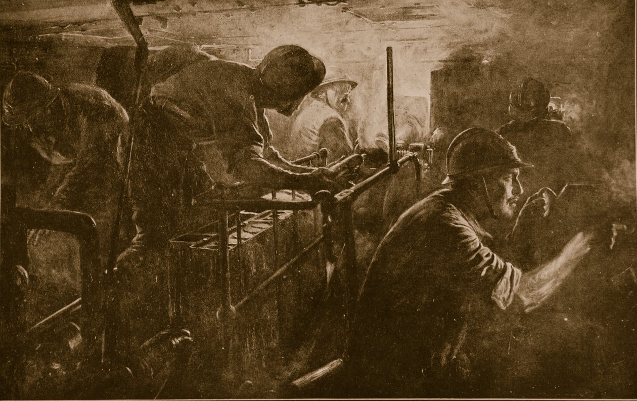 Innenraum eines Panzers der französischen Angriffsartillerie, 1914-18 von French School