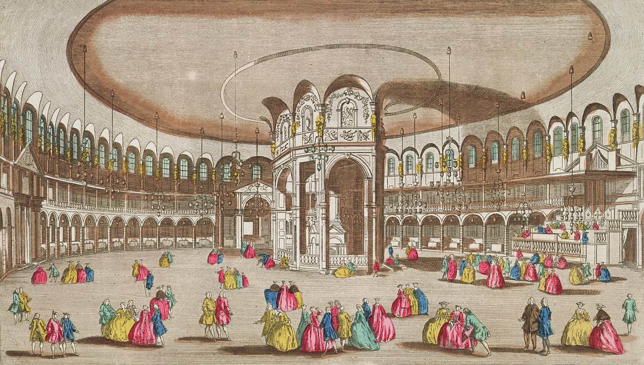 Innenraum der Rotunde, Ranelagh House, London von French School