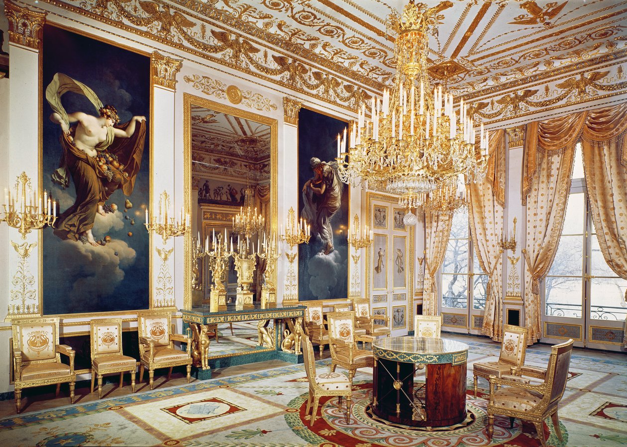 Innenraum des Salon des Quatre Saisons von French School