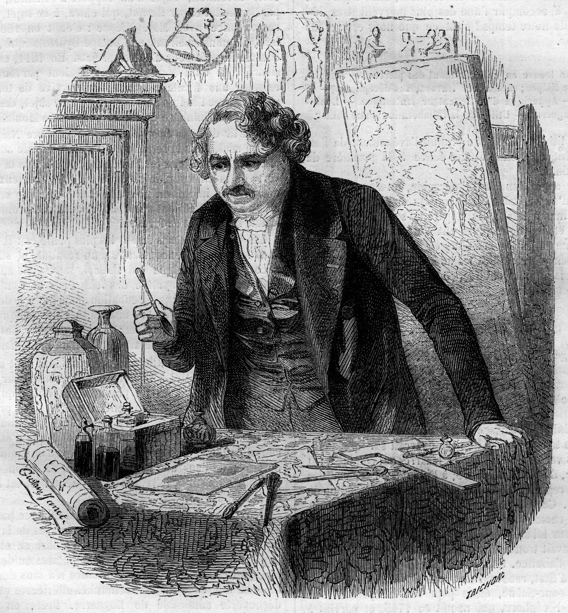Erfindung des Daguerreotyps von French School