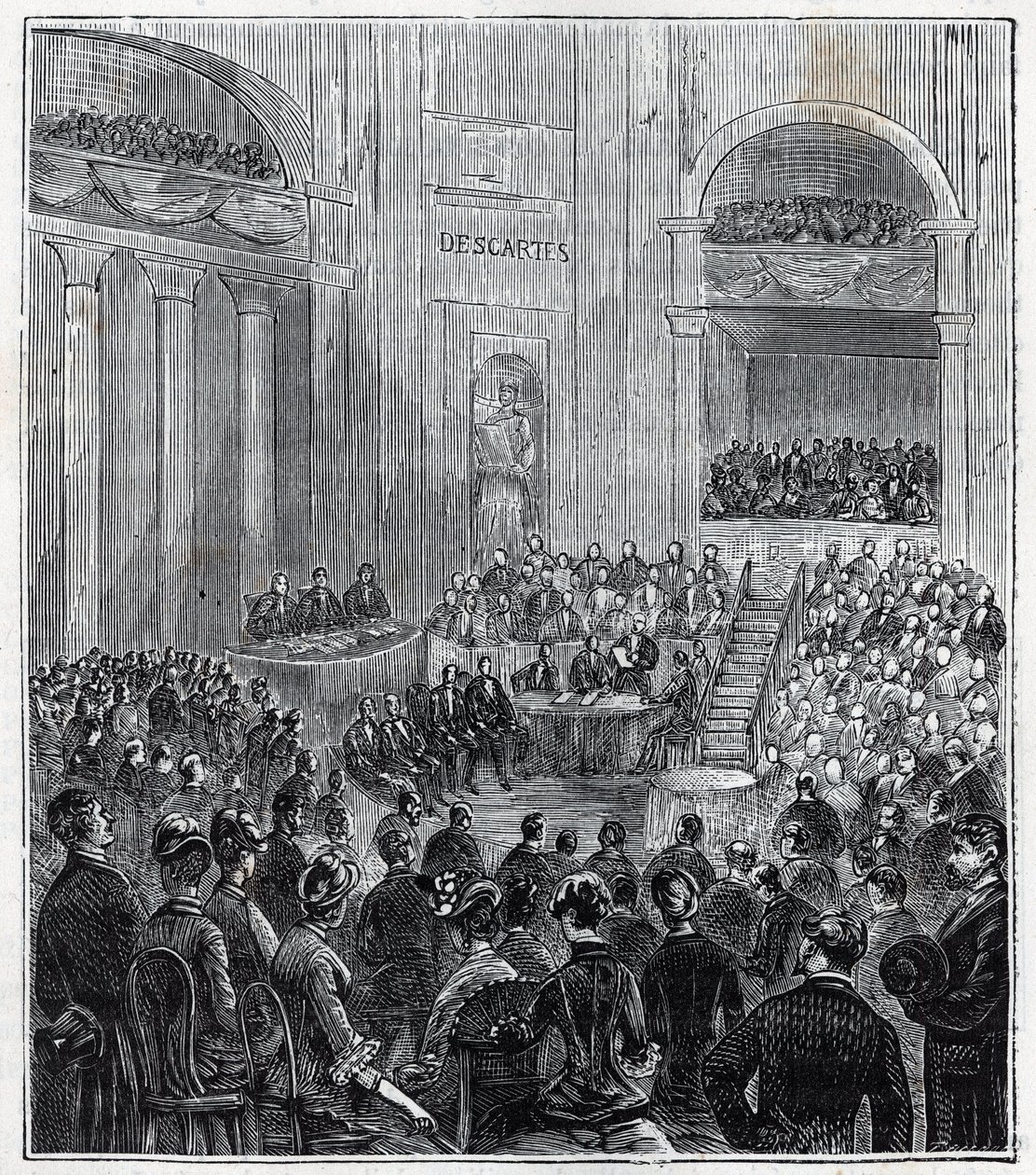 Jacques Babinet, französischer Physiker und Astronom bei der feierlichen Sitzung der fünf Akademien im Jahr 1840 von French School