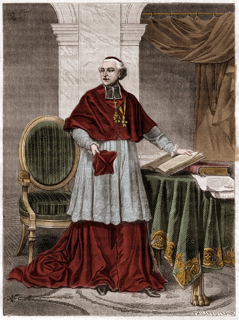 Joseph Fesch, französischer Kardinal - Porträt von Kardinal Joseph Fesch, Onkel von Napoleon Bonaparte von French School