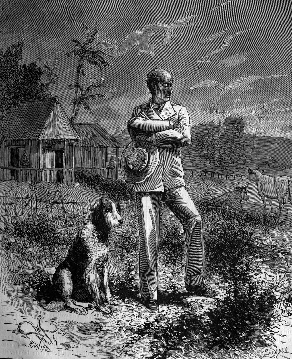 Joseph Lakanal (1762 - 1845), ein französischer Politiker auf seiner Plantage in der Mobile Bay von French School