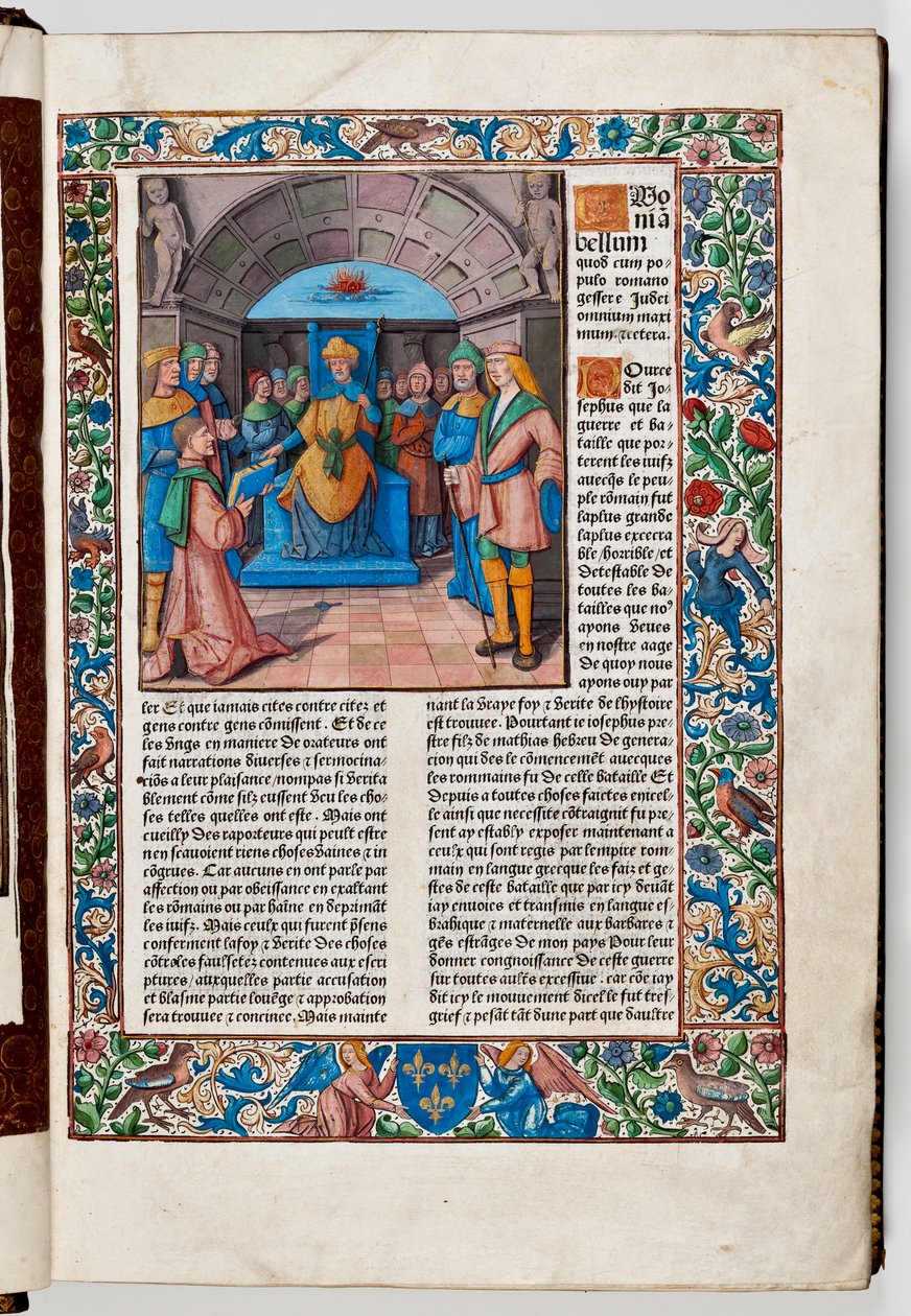 Josephus überreicht sein Buch dem Kaiser Vespasian von French School