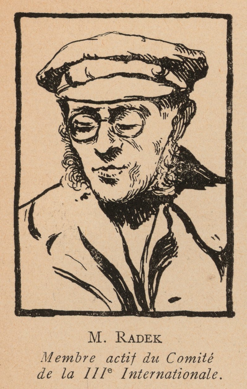 Karl Radek, polnischer marxistischer Revolutionär und Sekretär der Dritten Kommunistischen Internationale (Komintern) von French School