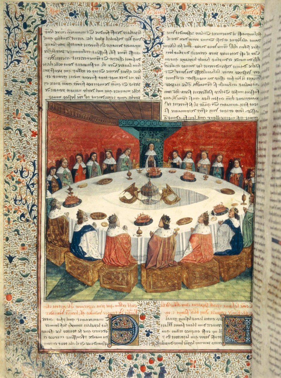 König Arthurs Tafelrunde und der Heilige Gral von French School
