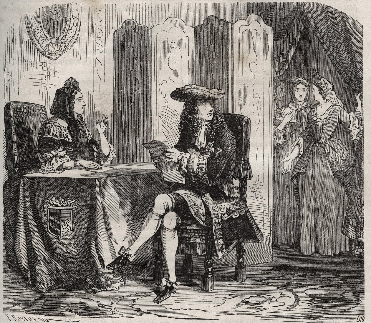 König Ludwig XIV. (1638 -1715) und seine Frau, die Marquise von Maintenon (Francoise d