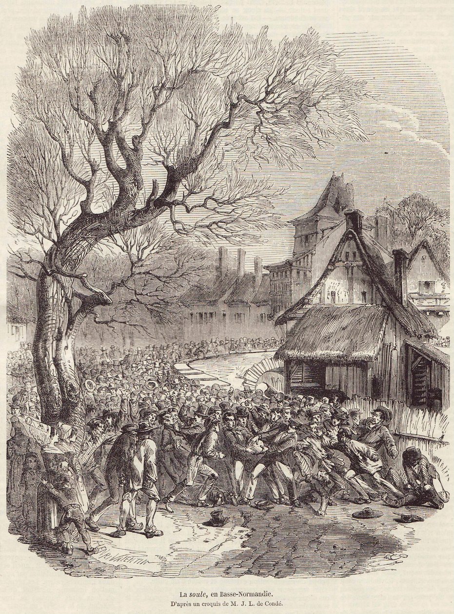 La Soule in der Basse-Normandie, veröffentlicht am 28. Februar 1852 von French School