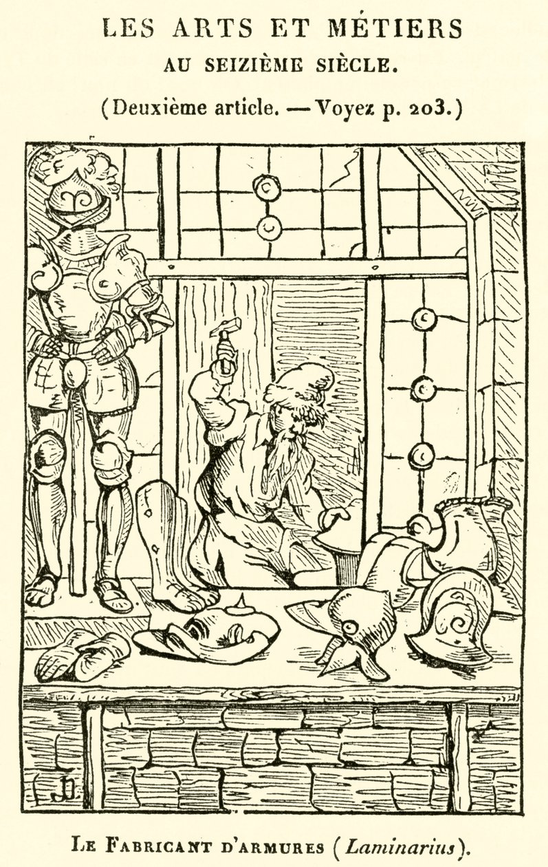 Der Rüstungsmacher, Laminarius (Gravur) von French School