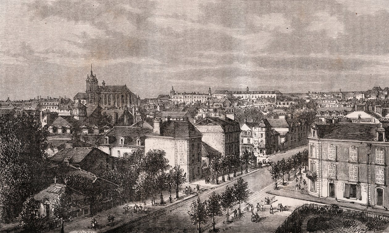 Le Mans - Pays de la Loire - Gravur in „La France illustrée: géographie, histoire, administration statistique“ von V.A. Malt-Brown. 1884 von French School