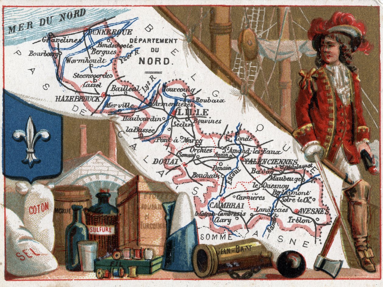Le Nord (59), Nord Pas De Calais (Nord-Pas de Calais), Frankreich. Porträt von Jean Bart (Jan Bart oder Jan Baert) von French School