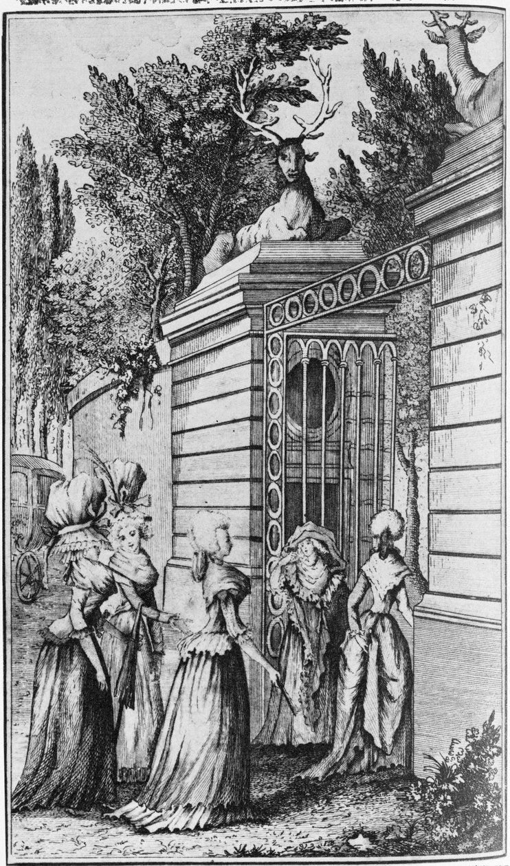 Le Parc aux Cerfs, das Tor zum königlichen Hafen von Louis XV (1710-74), verwaltet von Madame de Pompadour (1721-64) von French School