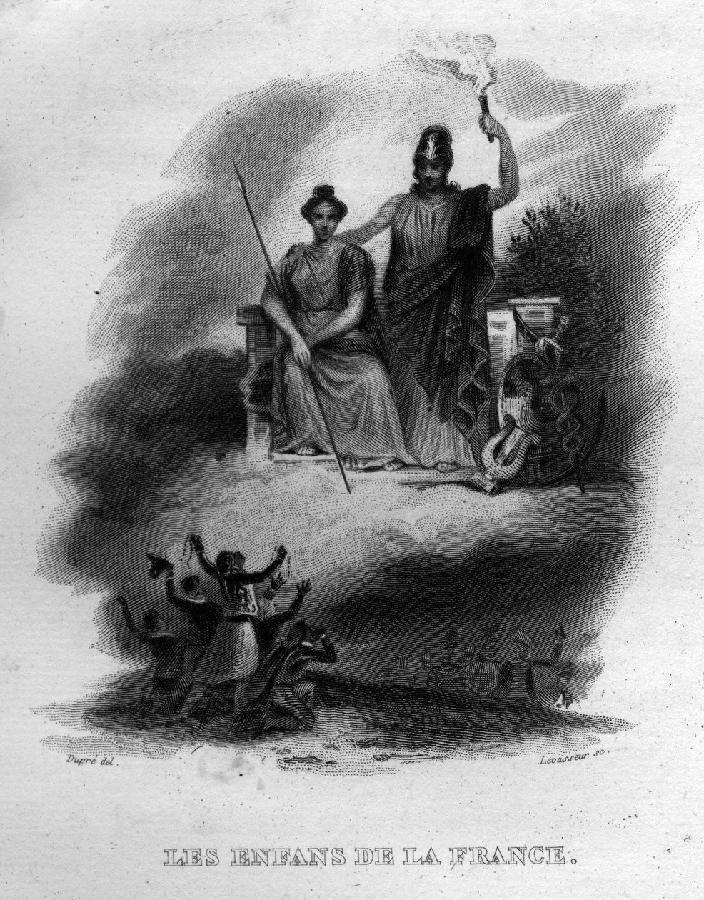 Les enfants de la France Chanson de Béranger in „Œuvres complètes“ (1834) von Pierre Jean de Béranger (1780-1857), französischer Dichter und Liedermacher. von French School