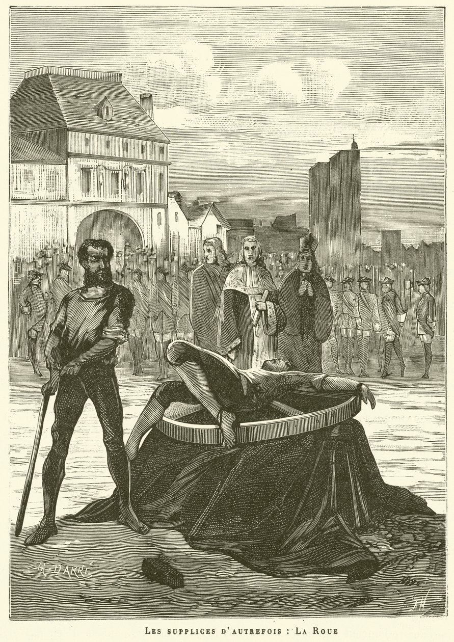 Die Folter der Vergangenheit, Das Rad (Gravur) von French School