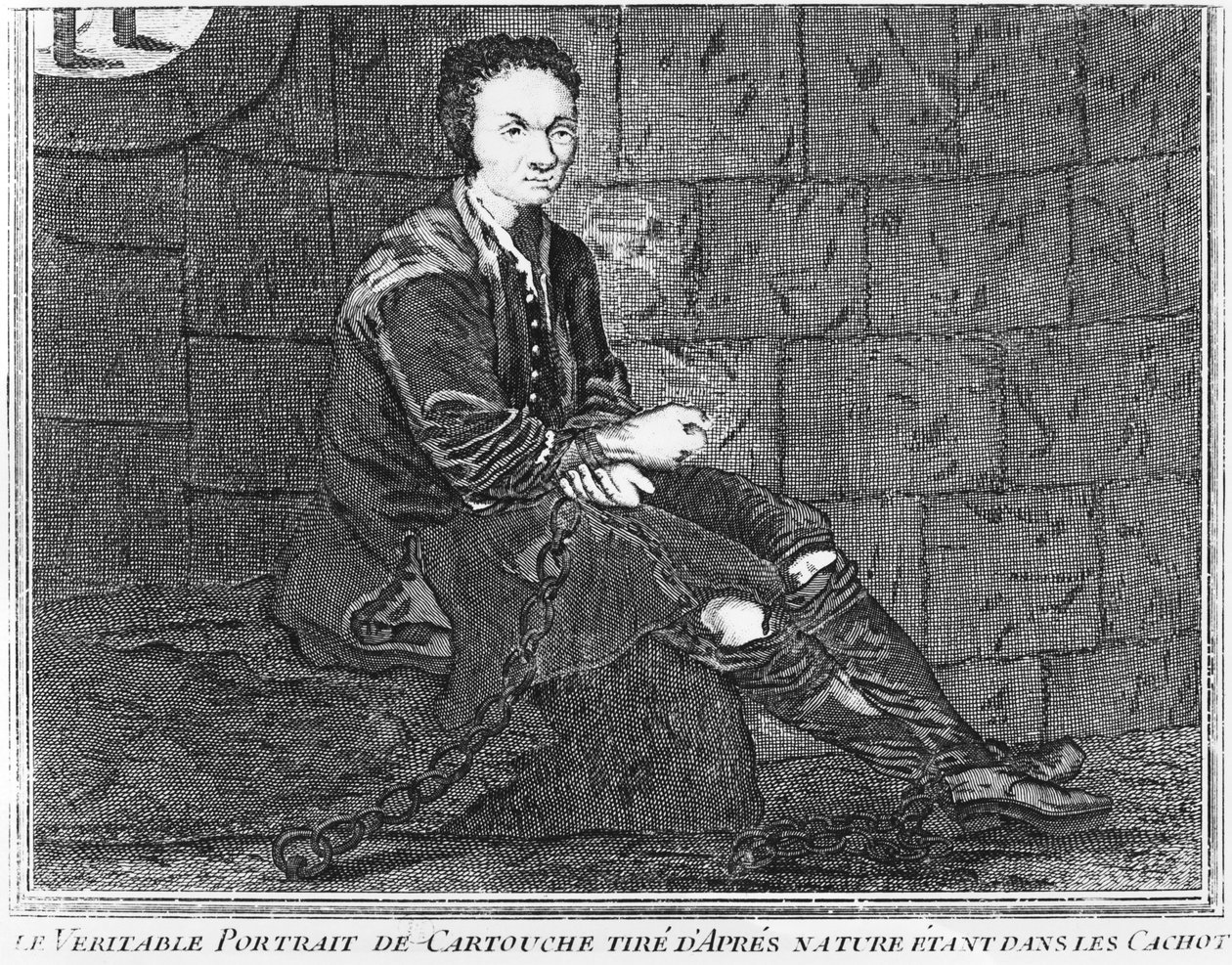 Louis Dominique Cartouche im Gefängnis von French School
