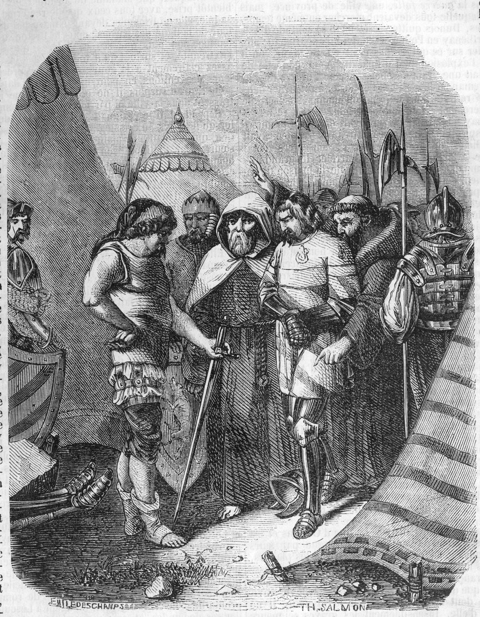 Louis II. de la Tremoille (La Trimouille) (1460-1525). Englischer General. Verrückter Krieg (1485-1488). La Tremoille beschließt, die Komplizen des Herzogs von Orleans zu töten. von French School