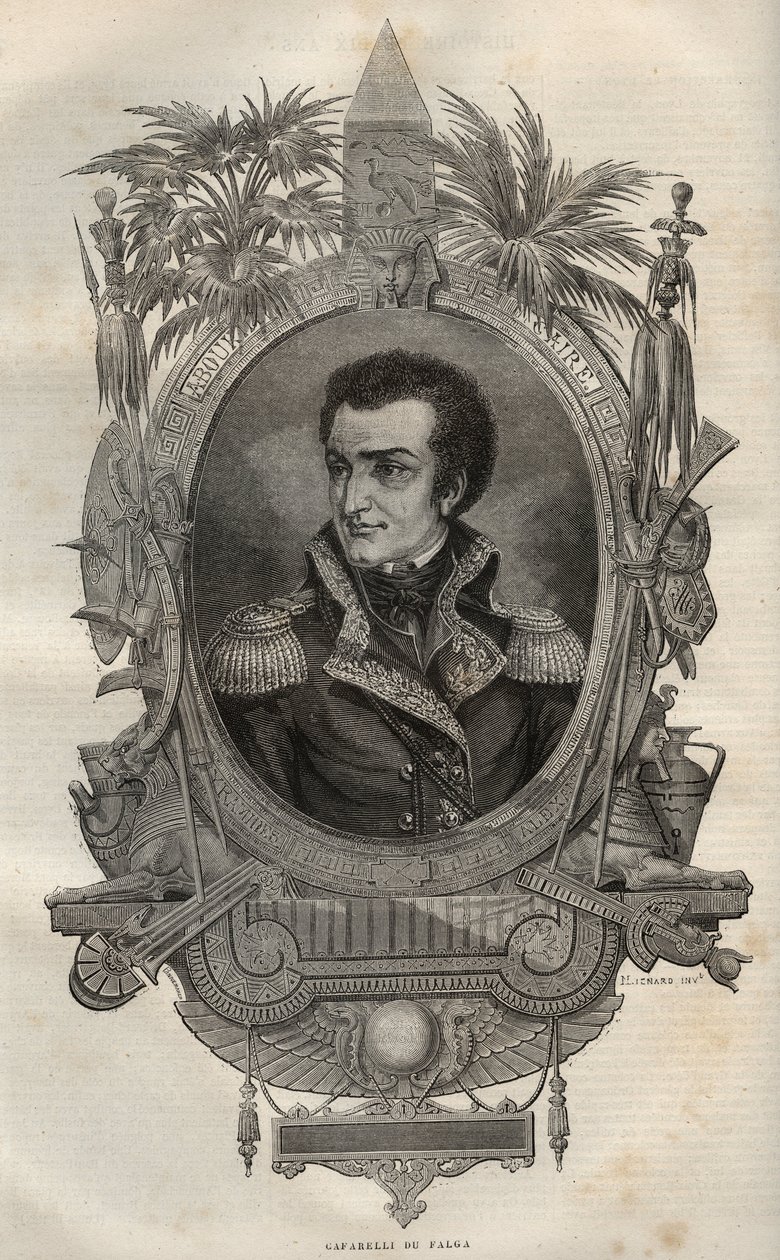 Louis Marie Maximilien de Caffarelli du Falga, französischer General während der Französischen Revolution - Gravur in „New National Encyclopedia“ von Maurice La Charest - 1870. von French School