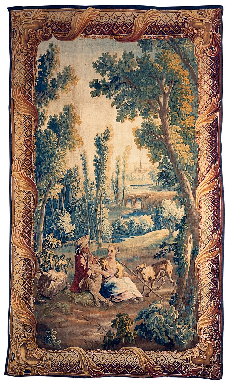 Louis XV Aubusson pastoraler Wandteppich von French School