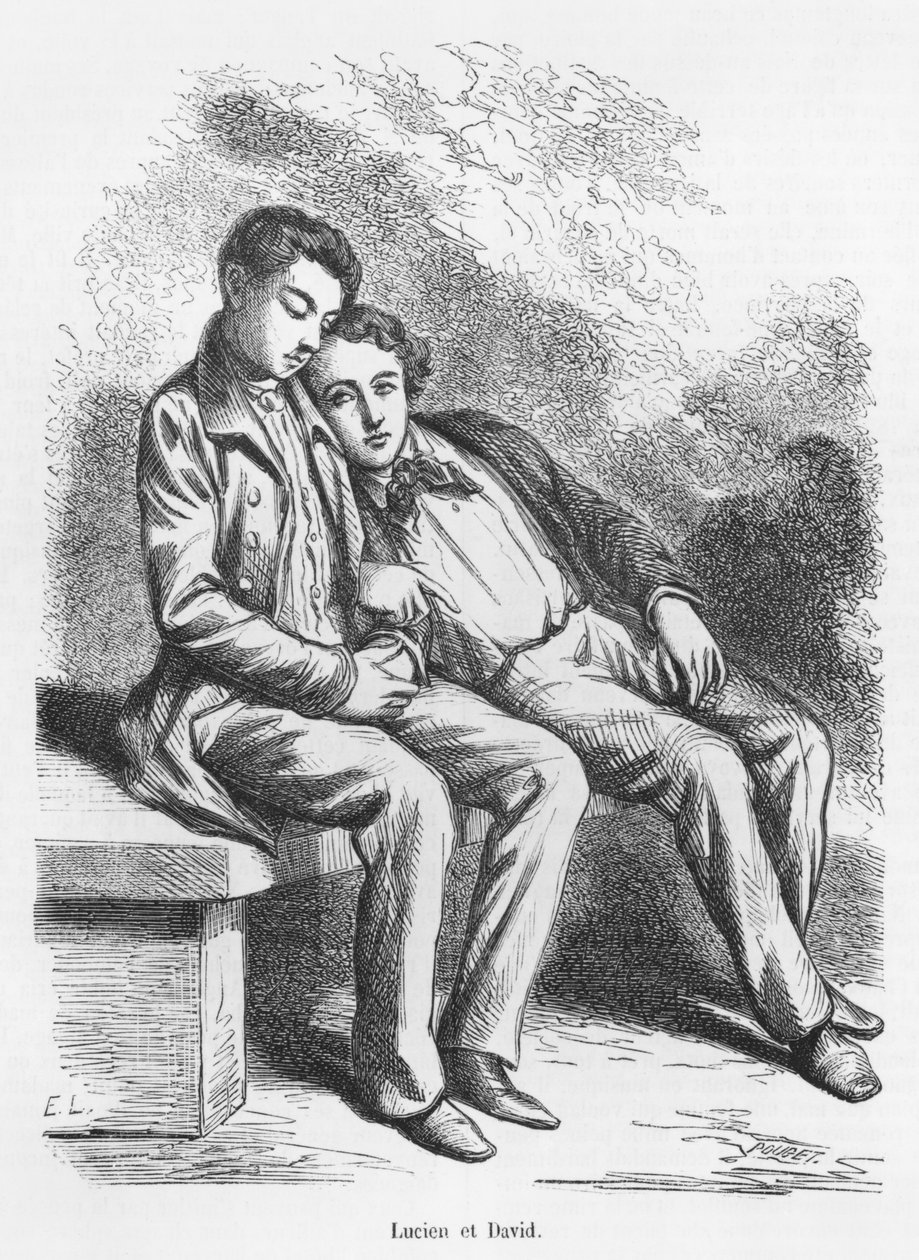 Lucien de Rubempre und David Sechard, Illustration aus 