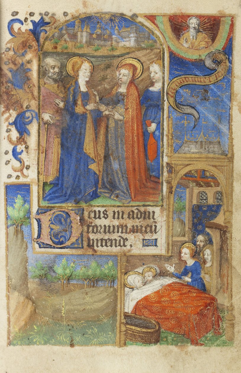 MS 39-1950 f.61r Die Heimsuchung, 1464 von French School