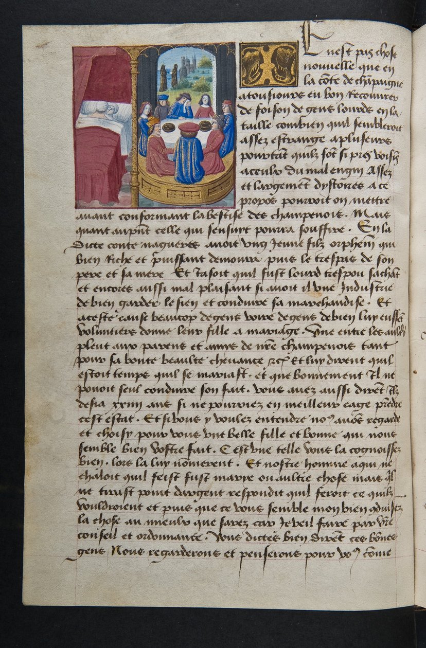 Seite aus Cent Nouvelles Nouvelles, ca. 1461-62 von French School