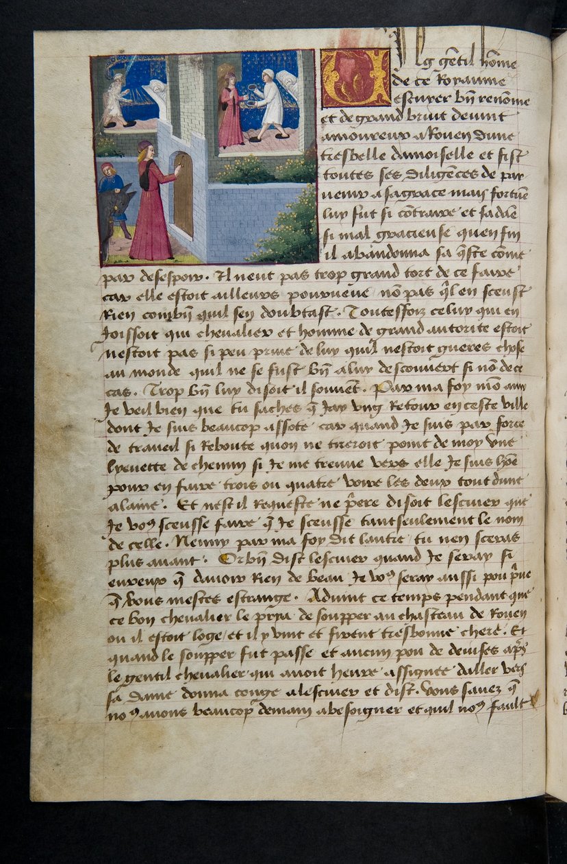 Seite aus Cent Nouvelles Nouvelles, ca. 1461-62 von French School