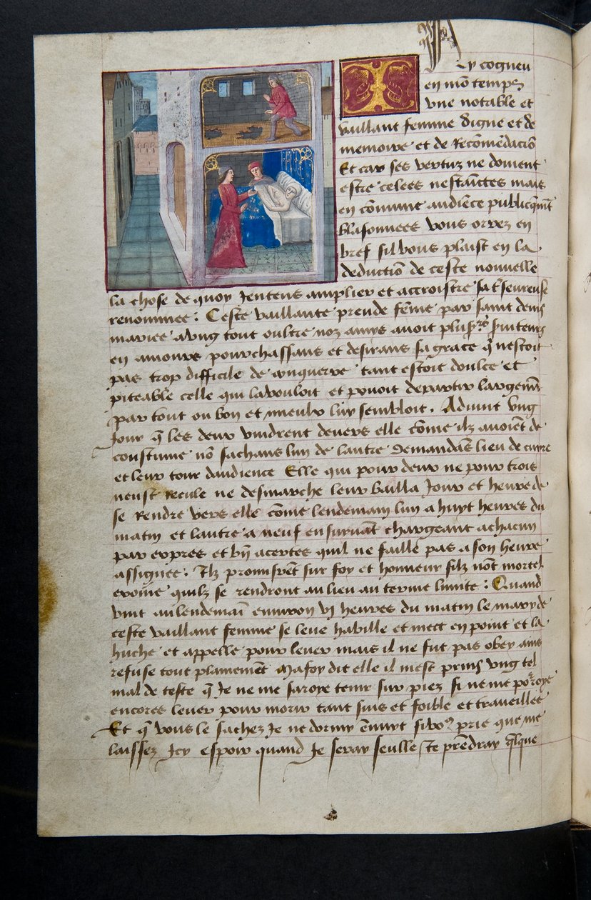 Seite aus Cent Nouvelles Nouvelles, ca. 1461-62 von French School